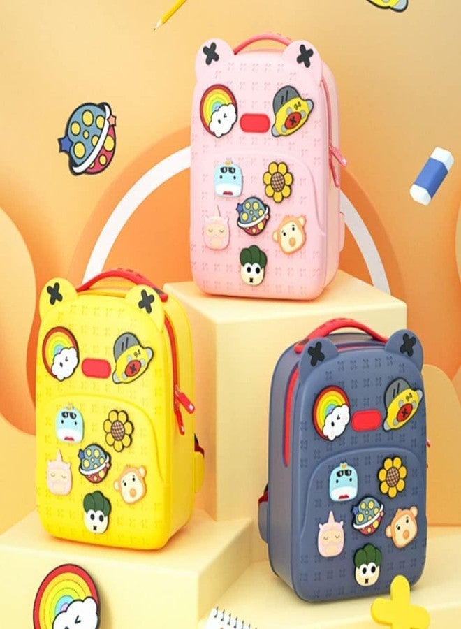 not available Eva School Bags for Fun Loving Kids School Bag, Eco-Friendly School Bags for Boys and Girls with a Tic Tac Moveable Trinkets Backpack (Yellow) - Image 3